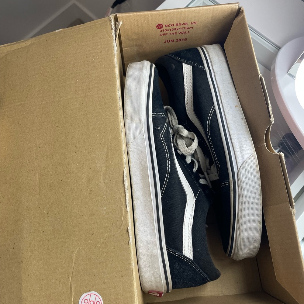 Vans Classic Black and White Sneakers